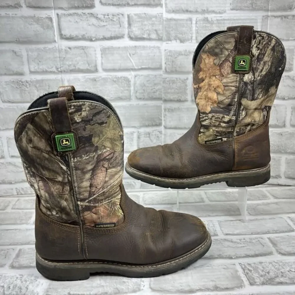 Skechers X John Deere Boys Size 6.5 Moss Burrow Camo Waterproof Boot